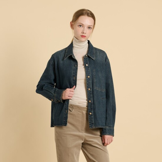[BCBG]스프링 지젤데님셔츠 B6S1B470