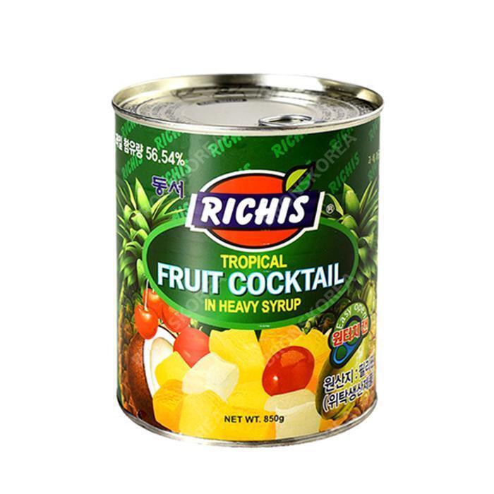 리치스 [리치스]동서 후르츠 칵테일 850g (원터치) 팥 빙수재료 황채 황도 (12429310)