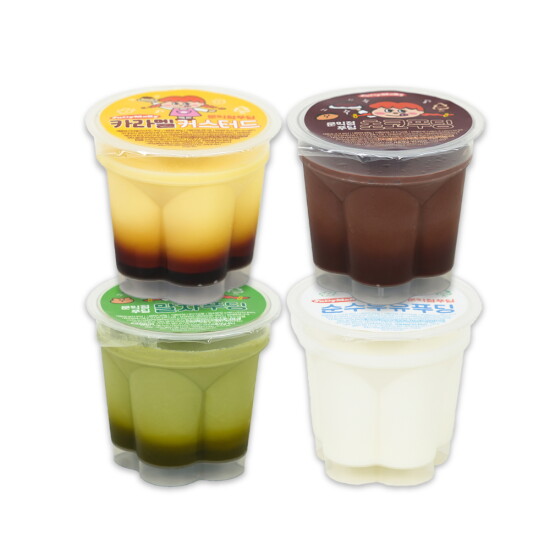 [주디마리]푸딩 4구 베이직 세트 (커스터드+우유+초코+말차)