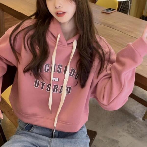 신상오픈런 협력업체 아트박스 아트박스/신상오픈런 유데미 캐주얼 짧은 후디 맨투맨 데일리 여성 학원룩