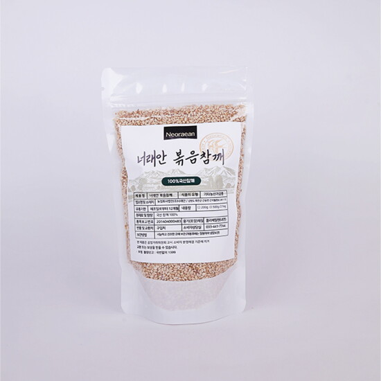 [알뜰총각][알뜰총각][100g] 너래안 100% 국내산 참깨 볶음참깨 100g(지퍼백 파우치)