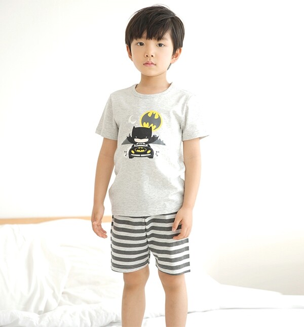 기타 [토토와모모]유아 아동 여름 아기 반팔 어린이 실내복 배트맨