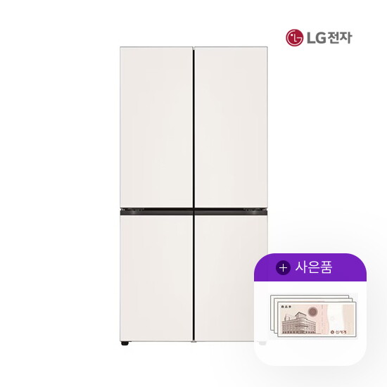 [렌탈]LG전자 [렌탈] LG 오브제 냉장고 더블매직스페이스 872L 베이지 M874GBB251 월106000원 5년약정/60개월 의무사용