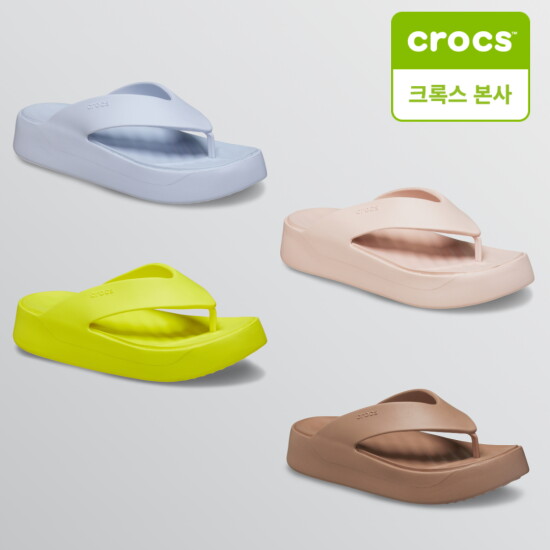 [크록스](크록스 본사) 겟어웨이 플랫폼 플립 샌들 슬리퍼 쪼리 4종 209410