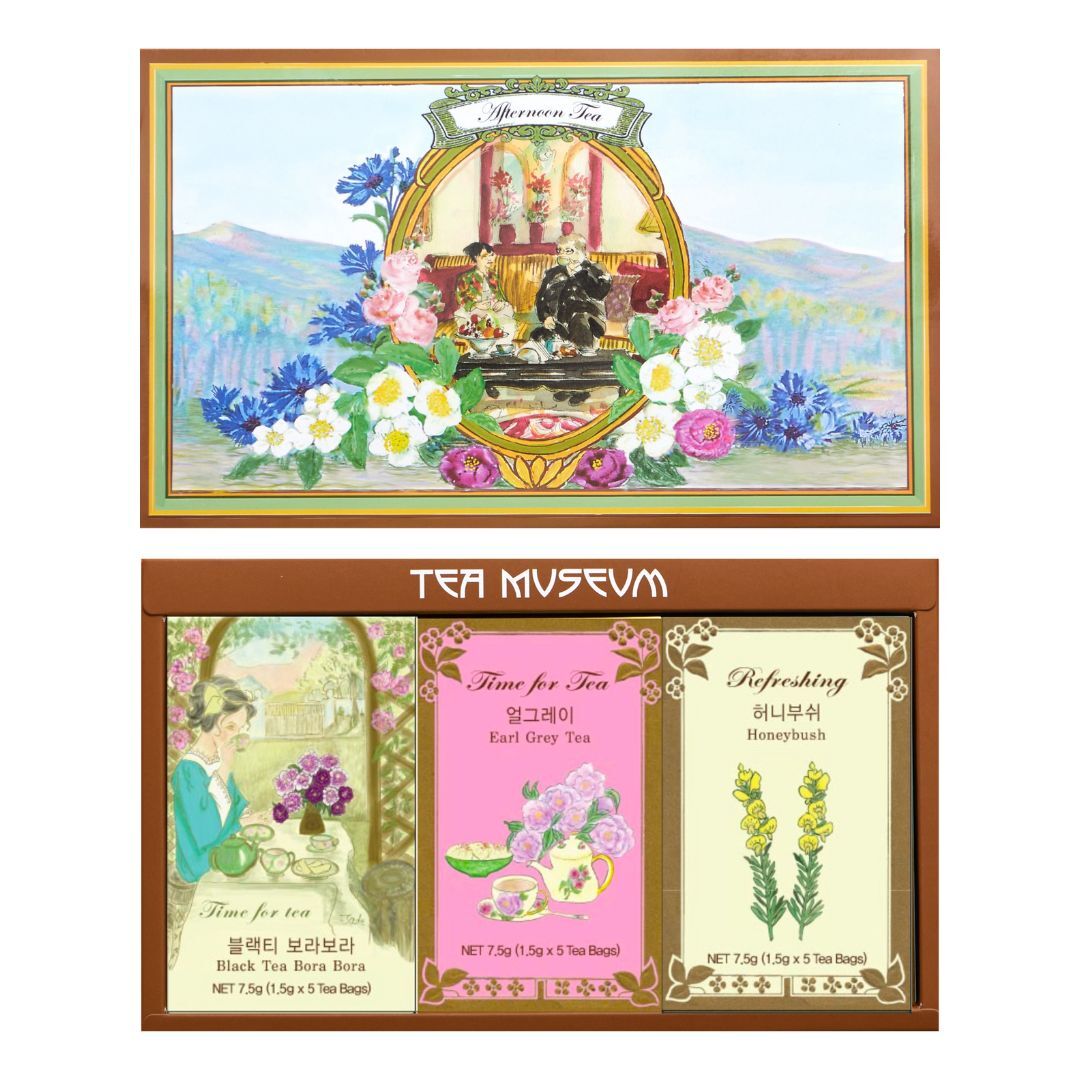 상세참조 티뮤지엄 (티뮤지움) Mini tea box 애프터눈 티 세트 (얼그레이허니부쉬보라보라/3박스)
