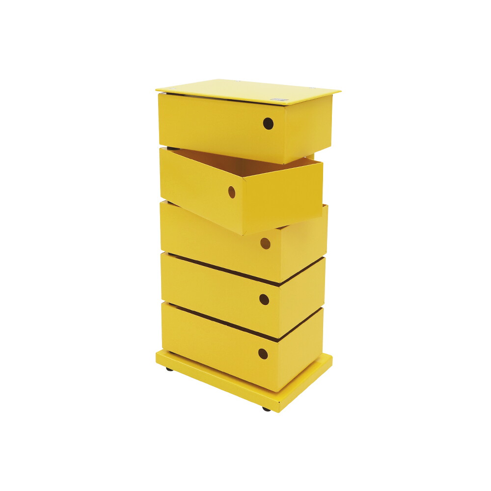 Dottus 포커시스 [Dottus] 도터스 5단 피봇 캐비넷 옐로우 / DOT-I.0631.01.GN