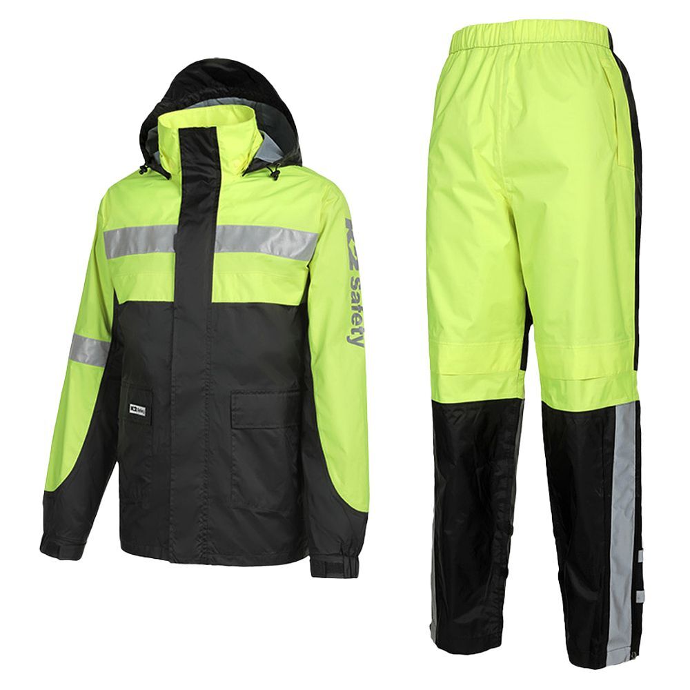 오너클랜 K2세이프티 탈부착후드 재귀반사 투피스형 우의