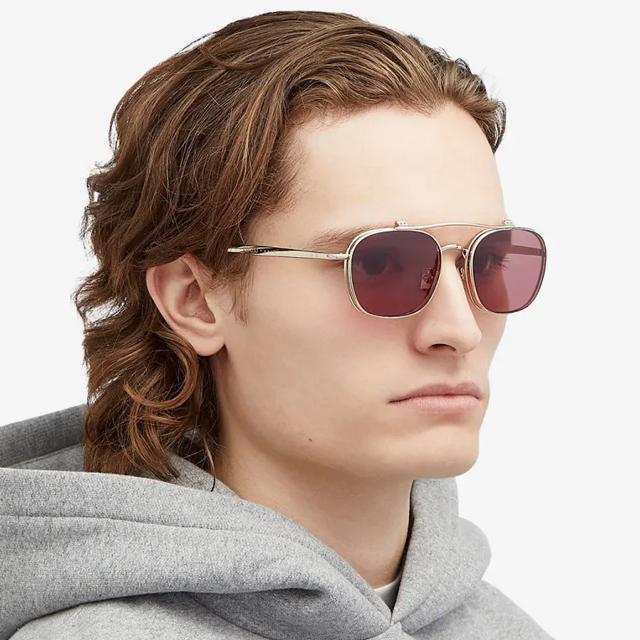 겐조 겐조 선글라스 KZ40188U 32S 플립 명품 골드 메탈테 금속 투브릿지 유니크 패션