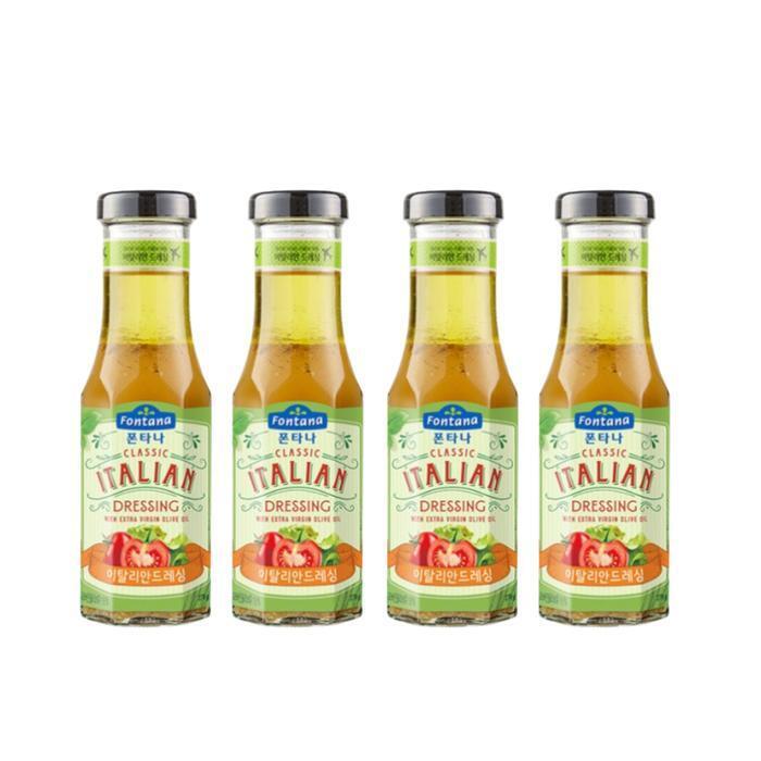 셀러허브 식품 폰타나 이탈리안 드레싱 270g X4개 샐러드 오일 소스