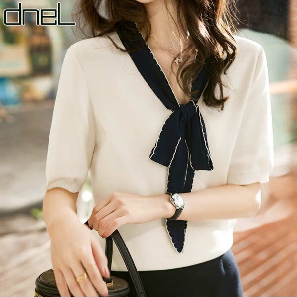 주식회사미젼컴퍼니 드넬 [하프클럽/드넬]롱타이배색니트DWK41167A