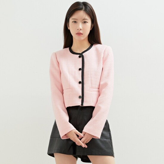 [로엠]배색 트위드자켓 (2colors)_ RMJKD23RT1