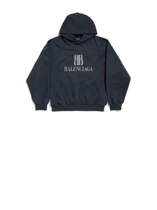 BALENCIAGA 발렌시아가 [해외] 25FW 발렌시아가 미디엄 핏 후드 티셔츠 767877 TSVO31083 FADED BLACK