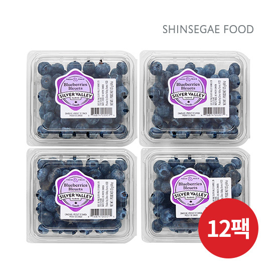 [Silver Valley Farms][항공직수입]실버밸리팜스 캐나다 생블루베리 125gx12팩, 총1.5kg