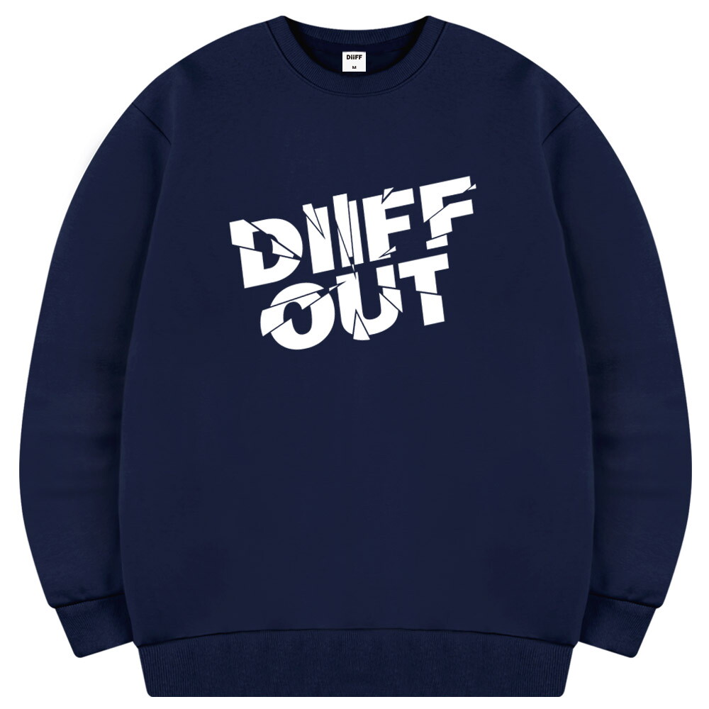 주식회사 마이스탈 디프(남성) [디프][당일발송/타임특가] 디프 아웃로고 오버핏 맨투맨 티셔츠 커플 긴팔 빅사이즈 남녀공용 DMD_0043 (7Color)