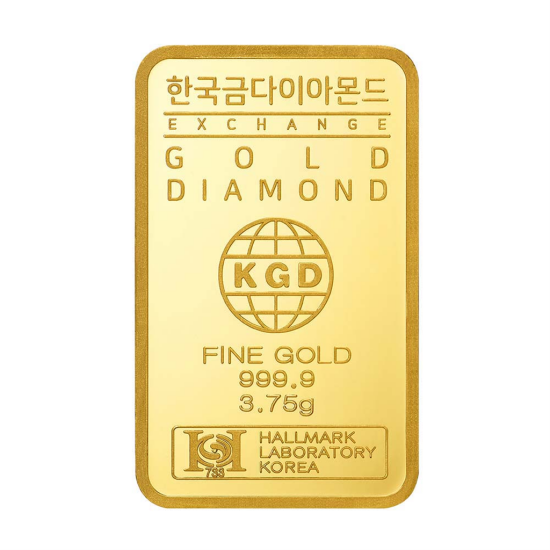 [한국금다이아몬드거래소][한국금다이아몬드] 순금 골드바 24K 3.75g 999.9 금시세