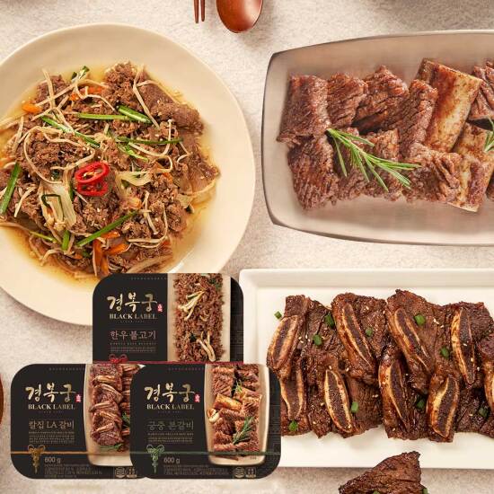[경복궁(백)]경복궁 종합구성(한우불고기 600g+칼집LA갈비 600g+궁중본갈비 600g)