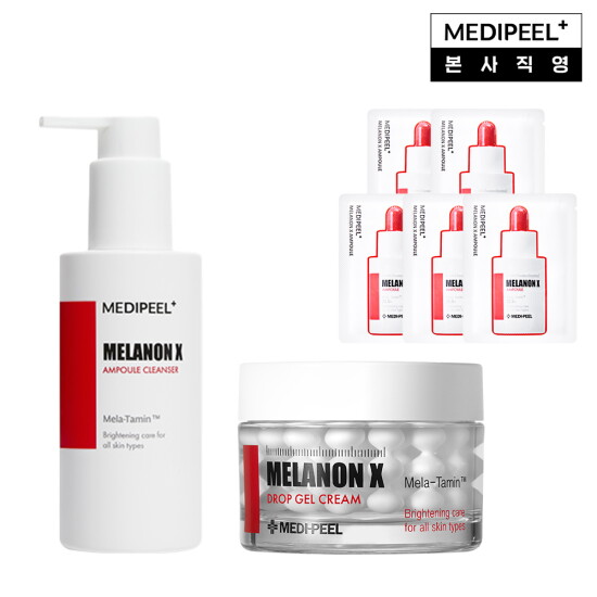 [메디필][엘라이브에서만 1+1] 메디필 멜라논 엑스 앰플 클렌저 150ml * 1병 + 메디필 멜라논 엑스 드롭 겔 크림 50g * 1병 + 앰플 1.5ml * 5개