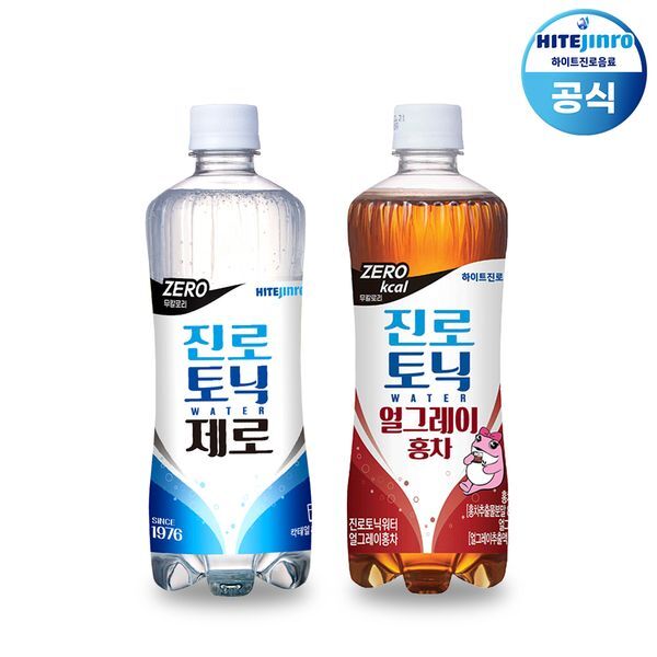 교보문고 하이트진로 진로 토닉워터 600ml 제로 x10개+얼그레이홍차 x10개