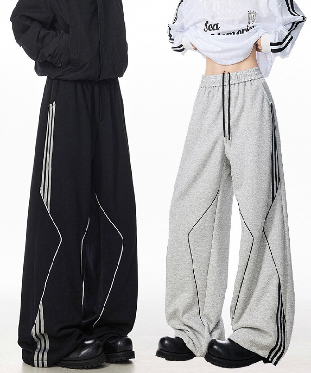 제로스샵 제로스샵 / 믹센 트랙라인 와이드 트레이닝팬츠