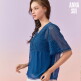 [안나수이]안나수이ANNA SUI 아일렛 자수 브이넥 블라우스+이너슬립 2종