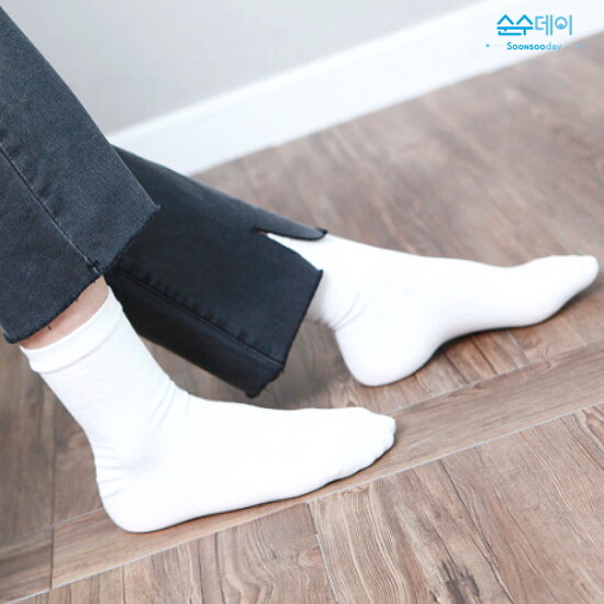 [순수데이][순수데이][여성/10켤레] 여성 프리미엄 무지 중목 양말 10켤레(블랙/화이트/혼합)