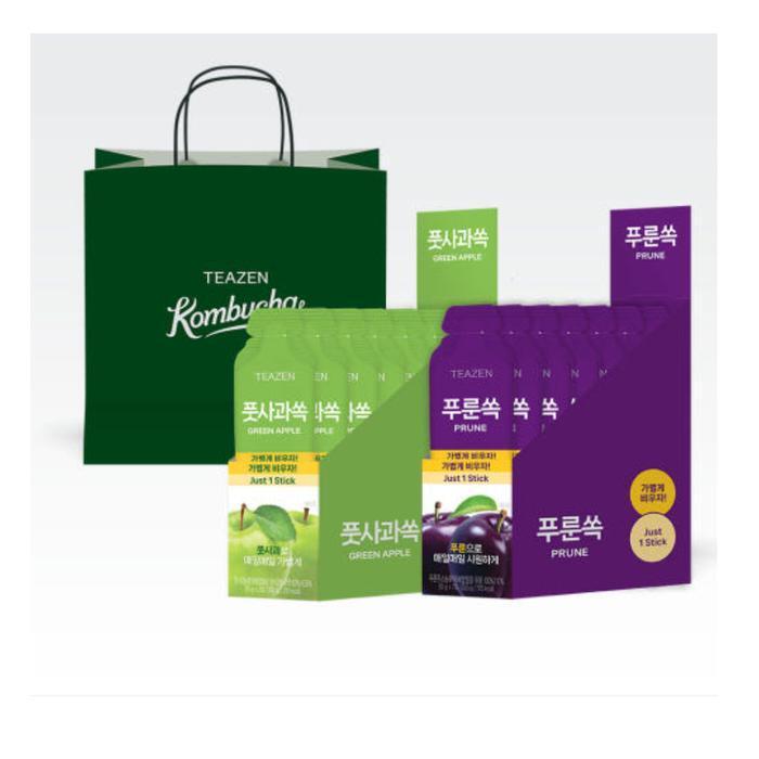 웰파인 셀러허브 식품 티젠 푸룬쏙  풋사과쏙 콤부차 발효액 스틱 선물세트