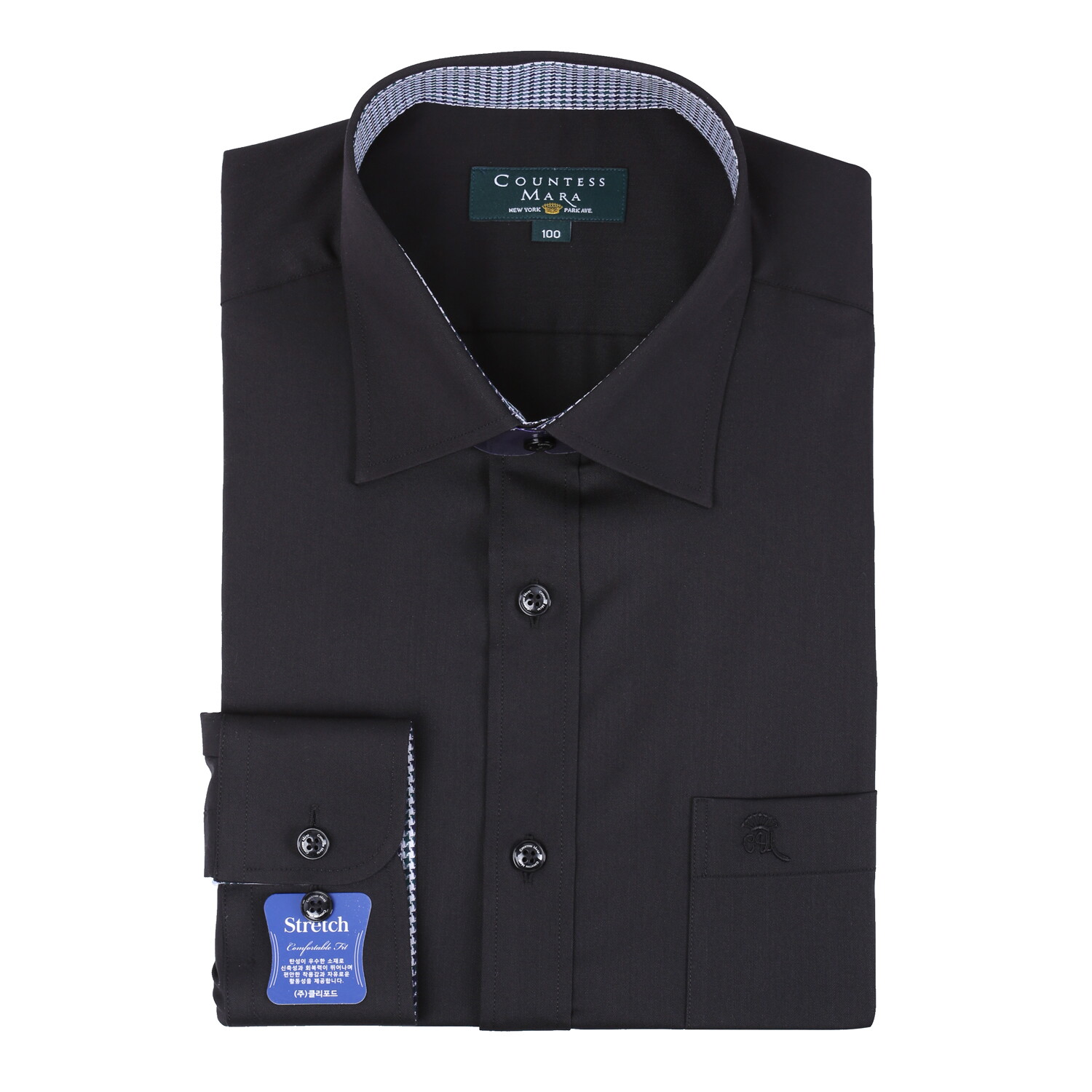 상세참조 카운테스마라 안감배색 스판셔츠 일반핏긴소매 CDC1B11008K0