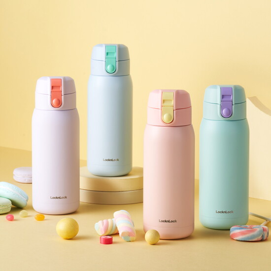 [락앤락]락앤락 스쿨핏 코튼캔디 원터치 텀블러 370ml (LHC3233N)