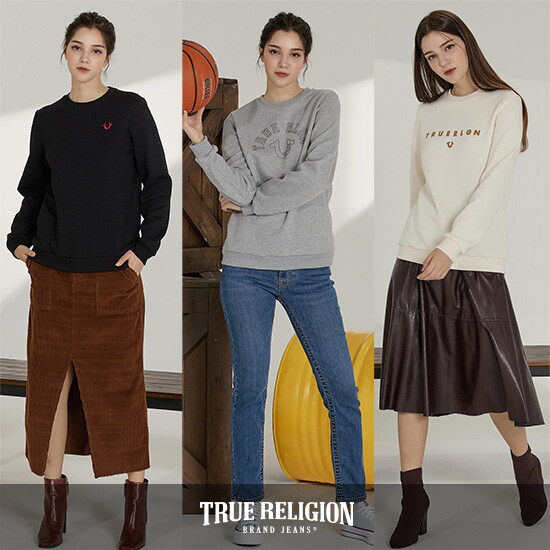 [트루릴리전][TRUE RELIGION] 트루릴리전 맨투맨 3종_여_M