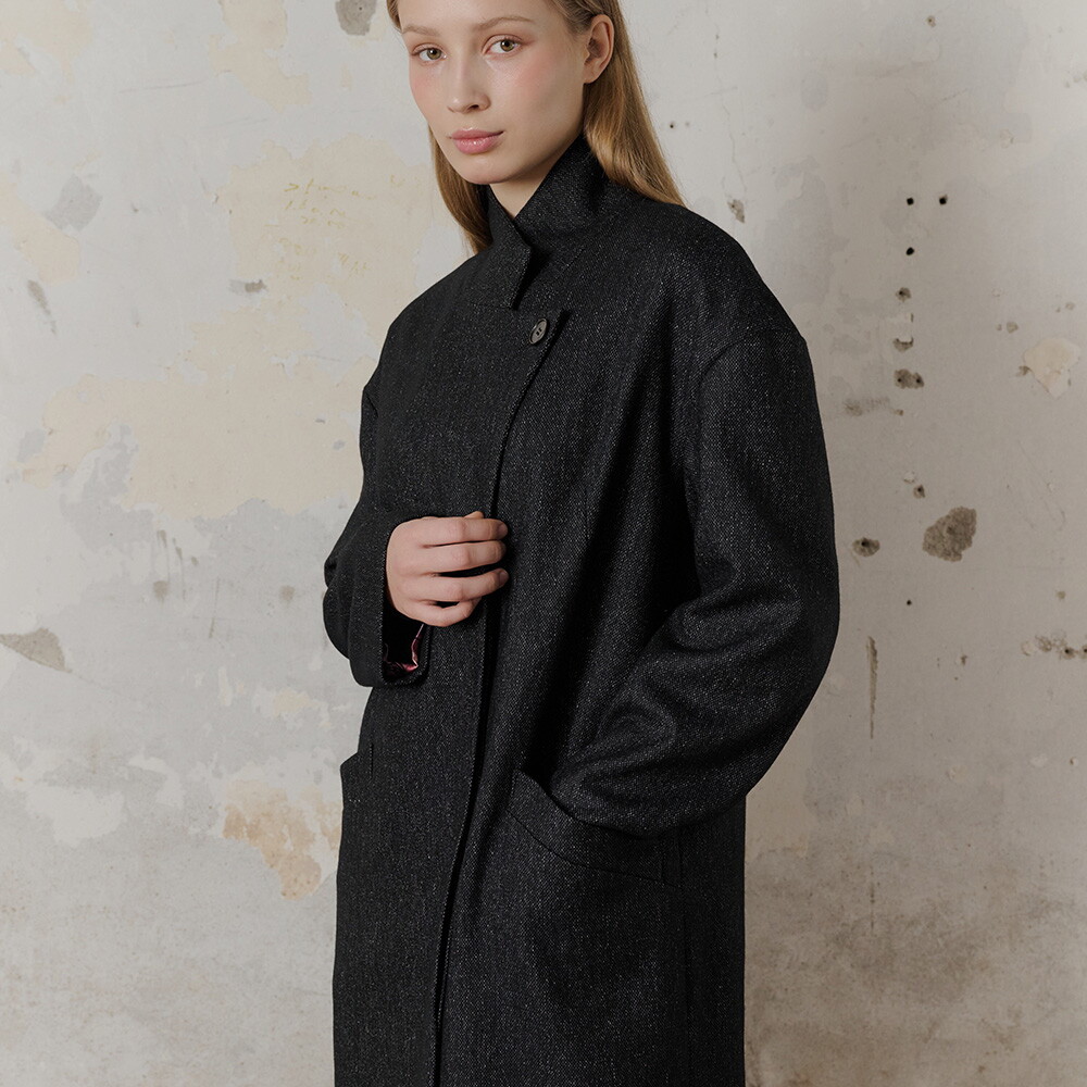 프릭스 바이 김태훈 [프릭스] Japan Takisada Recycle Wool Minimal Two-Way Half Coat