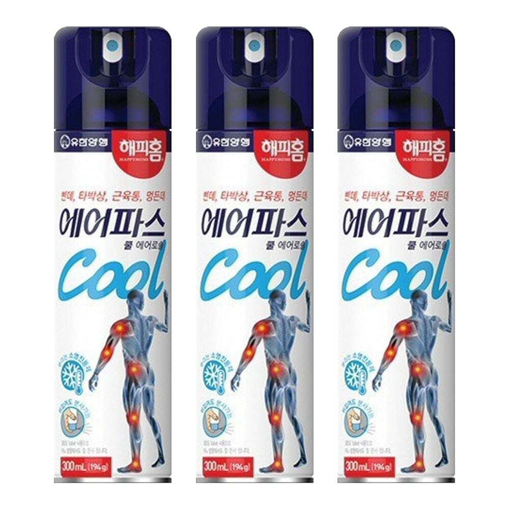 오너클랜 해피홈 에어파스 쿨 에어로솔 200ml X 3개