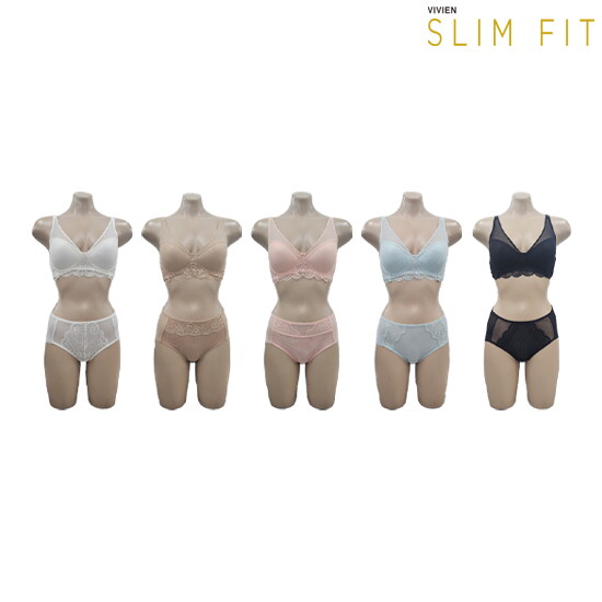 [비비안 슬림핏]비비안 SLIMFIT 런닝형 브라팬티 5세트(C)