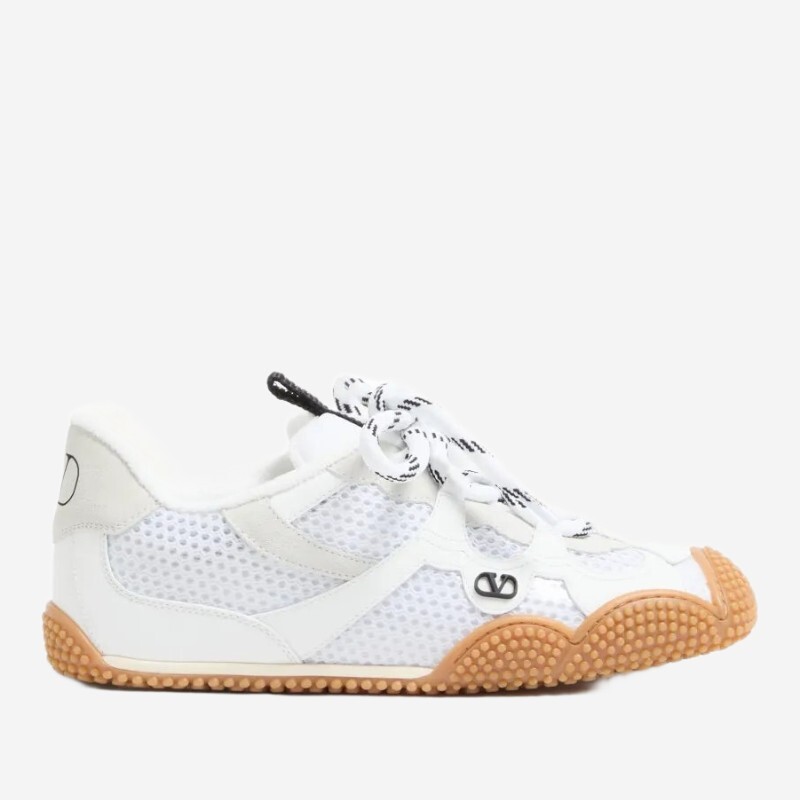 발렌티노 발렌티노 암피비아 메탈 로고 가죽 스니커즈 WS0NB8SDV 9NX BIANCOBIATRASPBIANERO