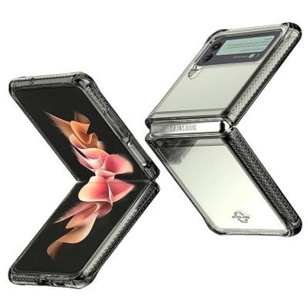 ITSKINS 교보문고 키스맥 하이브리드 클리어 (갤럭시Z플립3) 블랙컬러