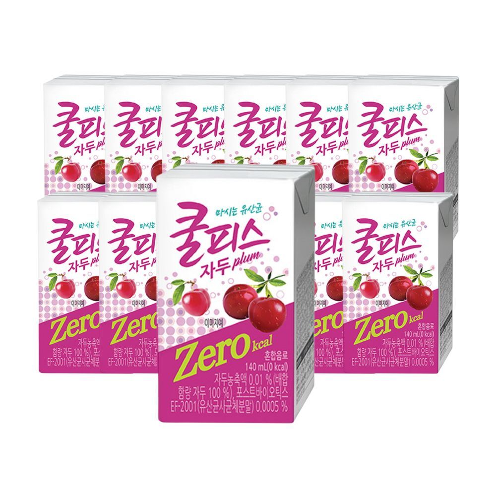 동원F&B 동원 쿨피스제로 자두 140ML x 12개 (오늘출발+무배) 과즙음료 can 음료수 제로 유산균 비타민 sh