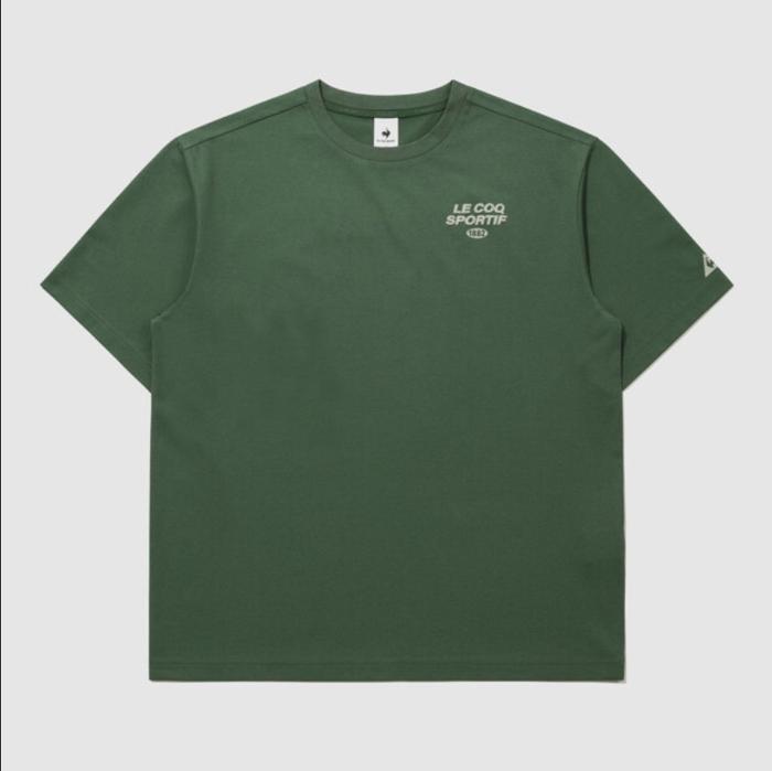 셀러허브 스포츠 르꼬끄 QR213LRS41 유니 르프레쉬 루스터 루즈핏 반팔티 /  DARK GREEN