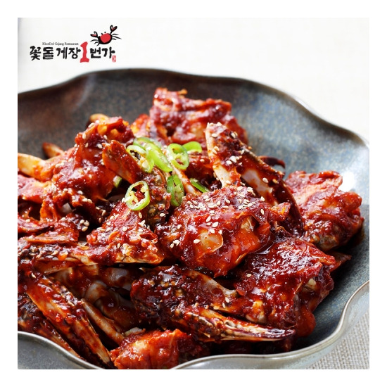 [전남 여수] 꽃돌게장1번가 ◆SET◆ 양념 꽃게장 (1kg)+ 돌산갓김치 (2kg)