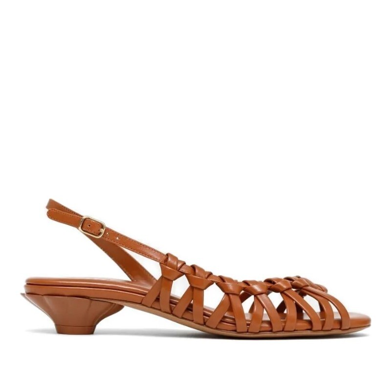 CHLOE 끌로에 끌로에 ESTRA 위빙 버클 로우힐 샌들 CH26U17ZRC 25V