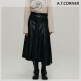 [파슨스]앳코너 페이크 레더 플리츠 롱 슬릿 스커트 블랙 (AESK3F001BK)