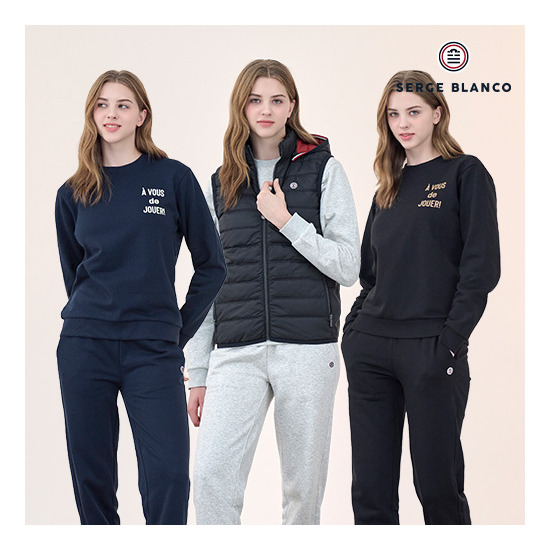 [세르즈블랑코]세르즈블랑코 24FW 여성 패딩베스트 셋업 3종