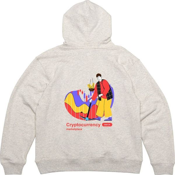 에이치플러스몰 [하프클럽/에이치플러스몰]기모후드티 뒷면 비티코인 채굴하기 디자인옷