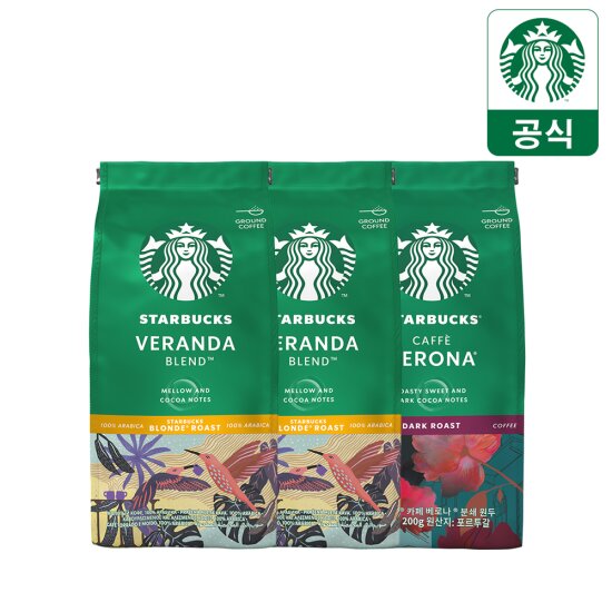 베란다블랜드 분쇄 200g*2개 + 카페베로나 분쇄 200g