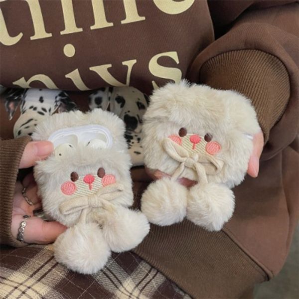 교보문고 쿠펀 에어팟 1 2 3 세대 프로 곰돌이 뽀글이 겨울 털케이스