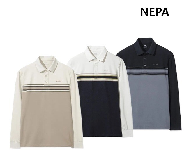 NEPA(주) 네파(패션플러스) [네파]남성 스트라이프 패턴 브러쉬  티셔츠_7L75213