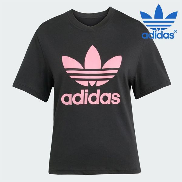 아디다스 [하프클럽/아디다스]아디다스 여성용 반팔티 /s2- JV7188 / TRFL TEE BOXY 우먼스 아디컬러 트레포일 박시 반팔 티