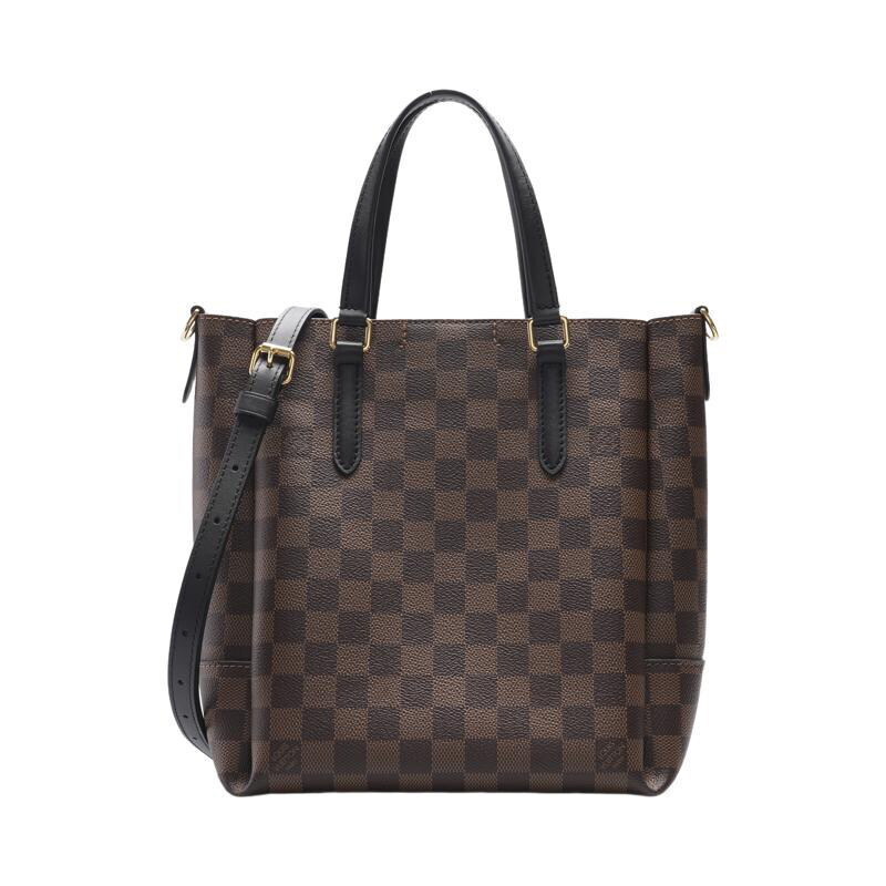 루이비통 [중고명품] 브라운 PVC 다미에 에벤 벨몬트 PM 여성 토트백 N60348