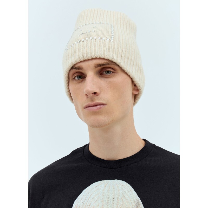 아크네 스튜디오 아크네스튜디오 엠블리쉬 페이스 로고 비니 C40367-633