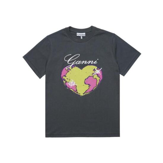 [가니]가니 여성 베이직 져지 HEART 반팔 티셔츠 그레이 T3770-490