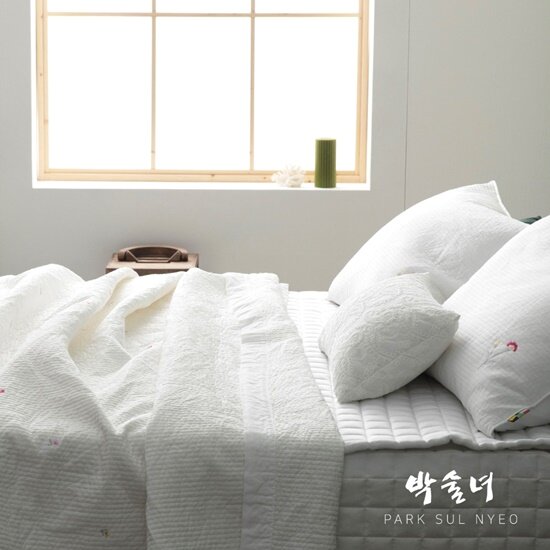 [K]풍기인견 피그먼트 자수 침구 풀세트_청화