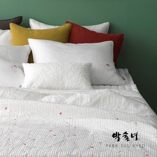[K]풍기인견 피그먼트 자수 침구 풀세트_청화